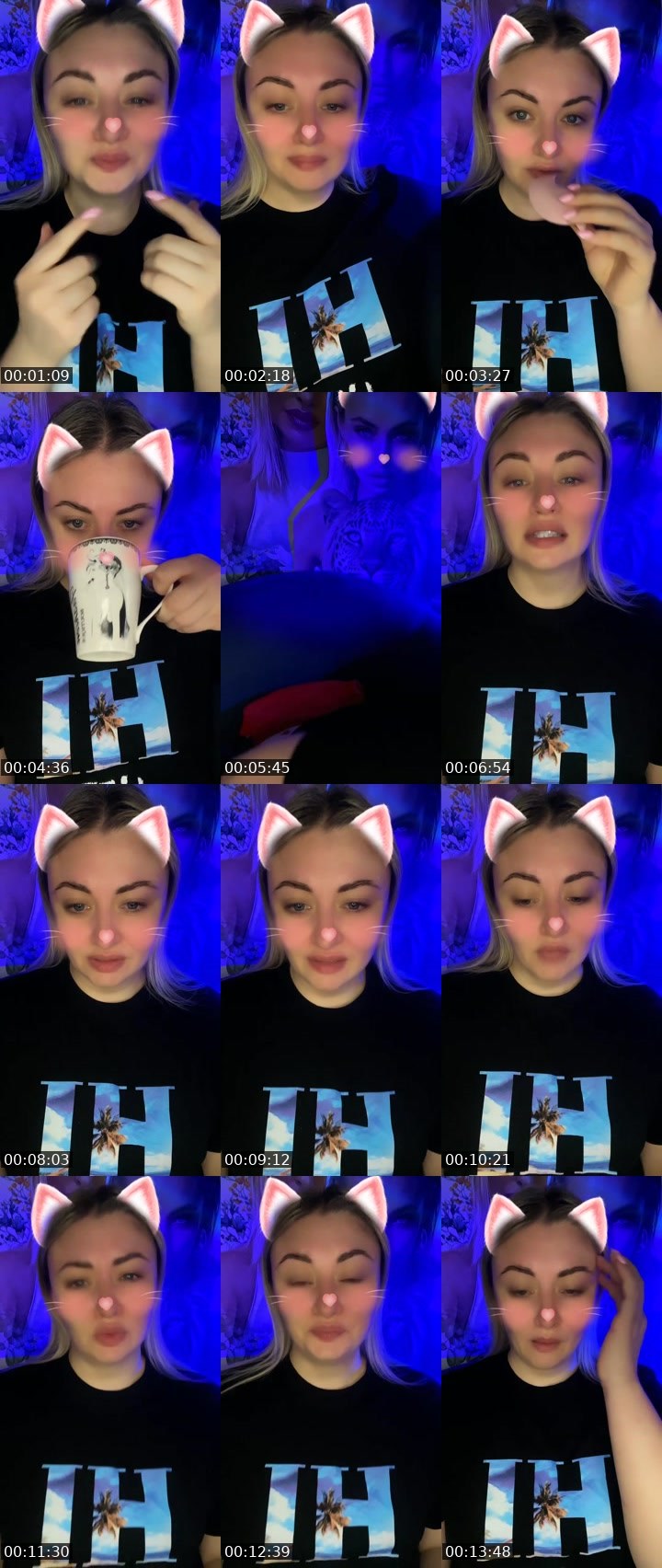 Contact-sheet preview of ✰⌖Svetti🦁's Liveme recording