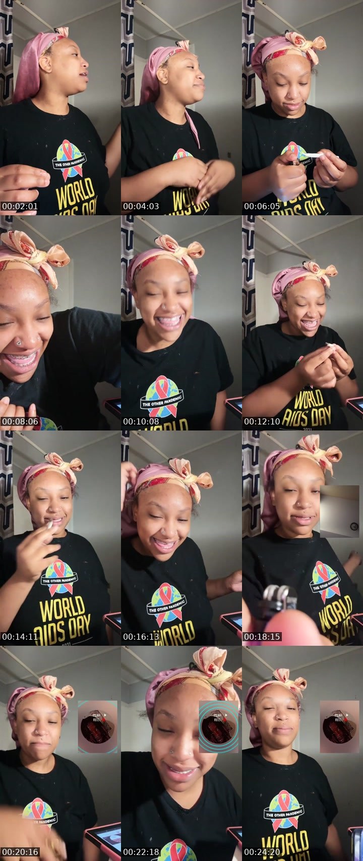 Contact-sheet preview of CupcakeN's Liveme recording