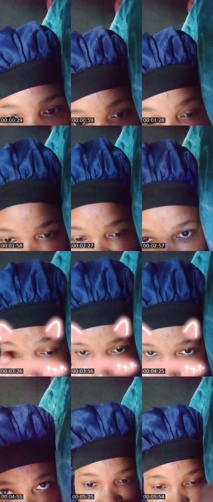 Contact-sheet preview of zoeyi's Liveme recording