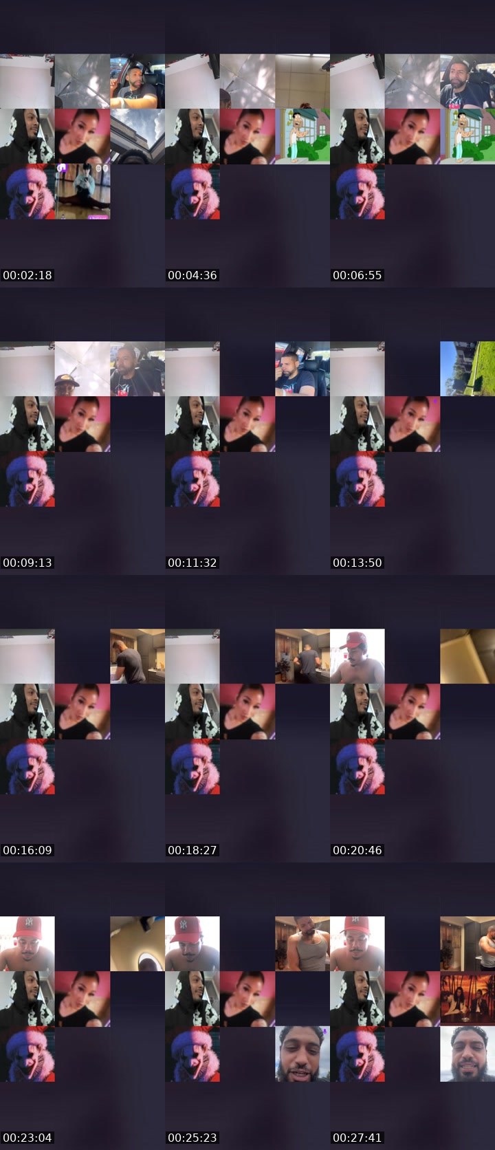 Contact-sheet preview of 𝓙𝓐𝓓𝓐💋's Liveme recording
