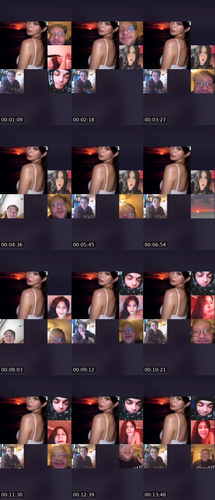 Contact-sheet preview of 🪽𝓣🐉🏵️'s Liveme recording