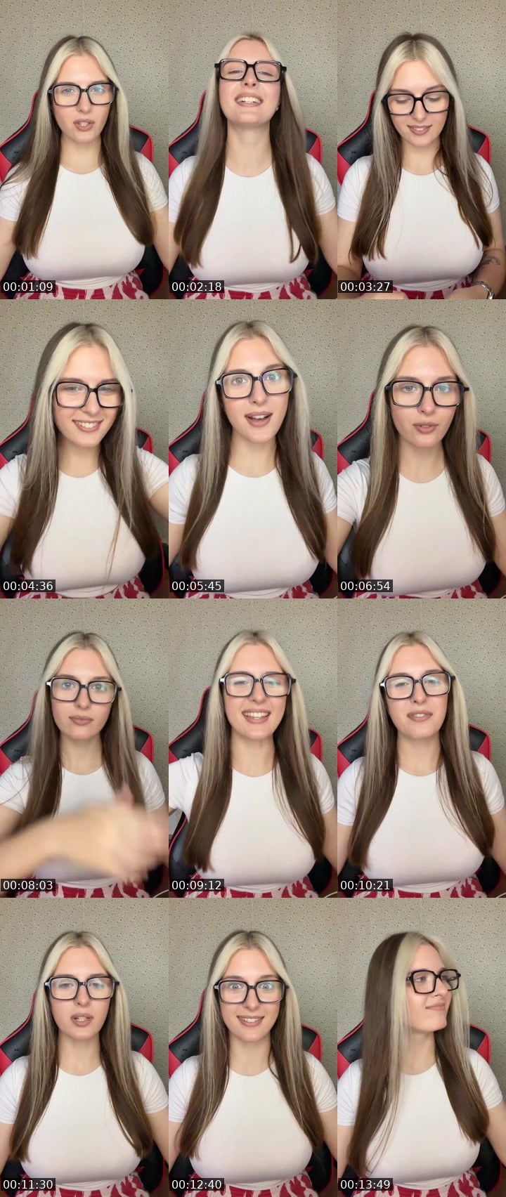 Contact-sheet preview of Yana🤓's Liveme recording