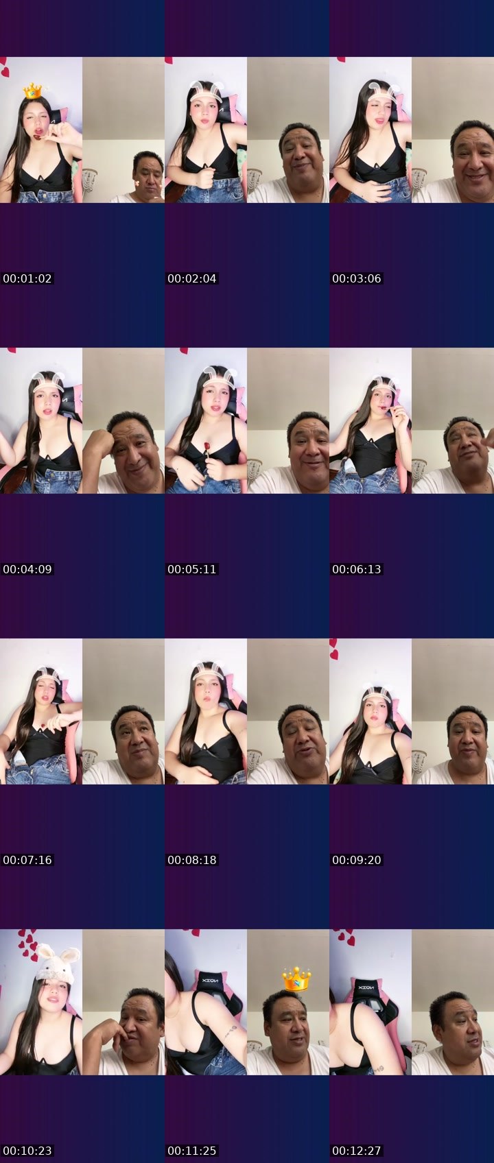 Contact-sheet preview of 🌐🌸🧸's Liveme recording
