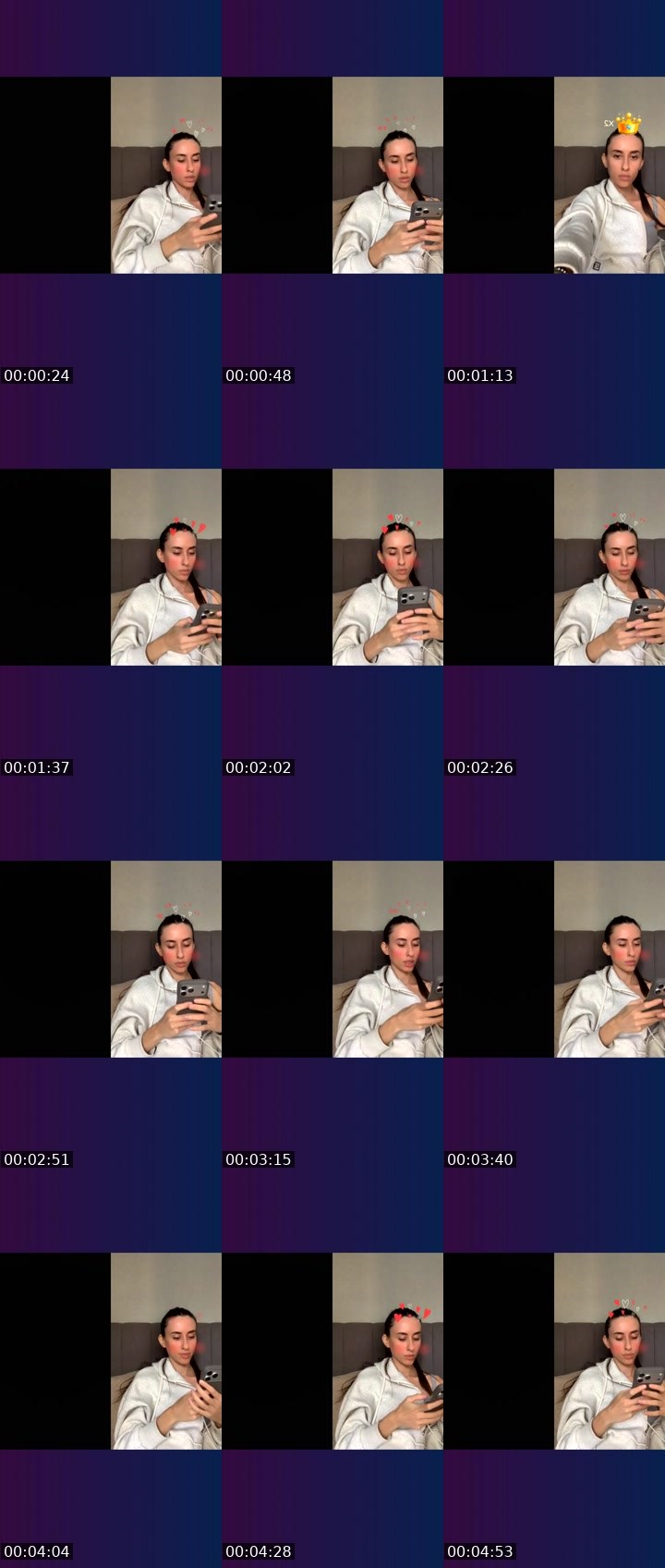 Contact-sheet preview of InsomniA.❤️‍🔥✨'s Liveme recording