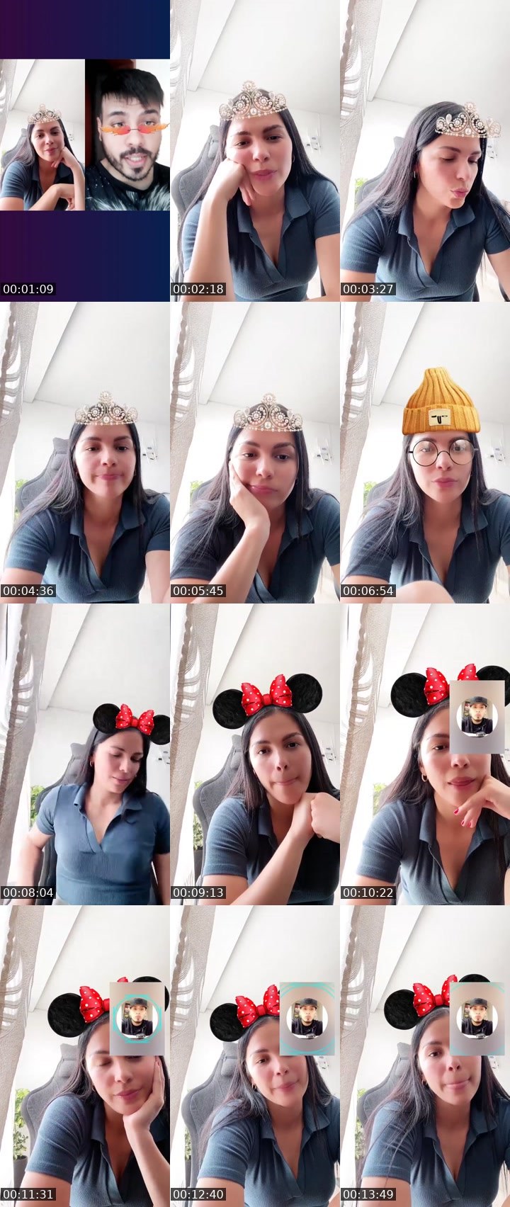 Contact-sheet preview of 🌐✨Pao🎀's Liveme recording
