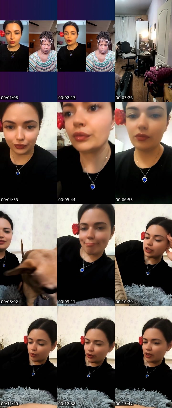 Contact-sheet preview of Yana Mikki🩷🪽's Liveme recording
