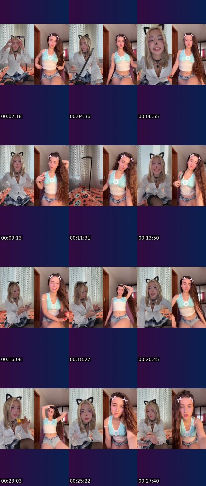 Contact-sheet preview of Elvii's Liveme recording