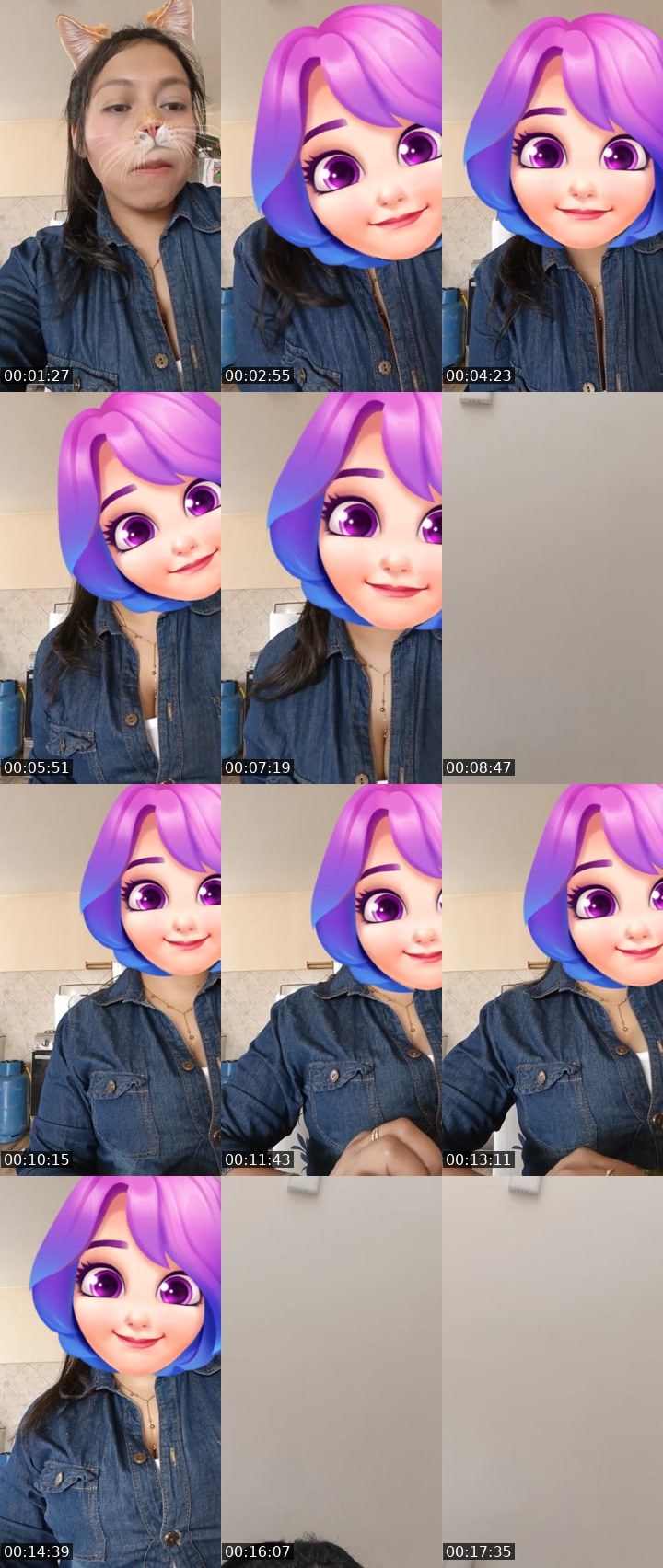 Contact-sheet preview of 🩷𝐙ue🧸🪽's Liveme recording