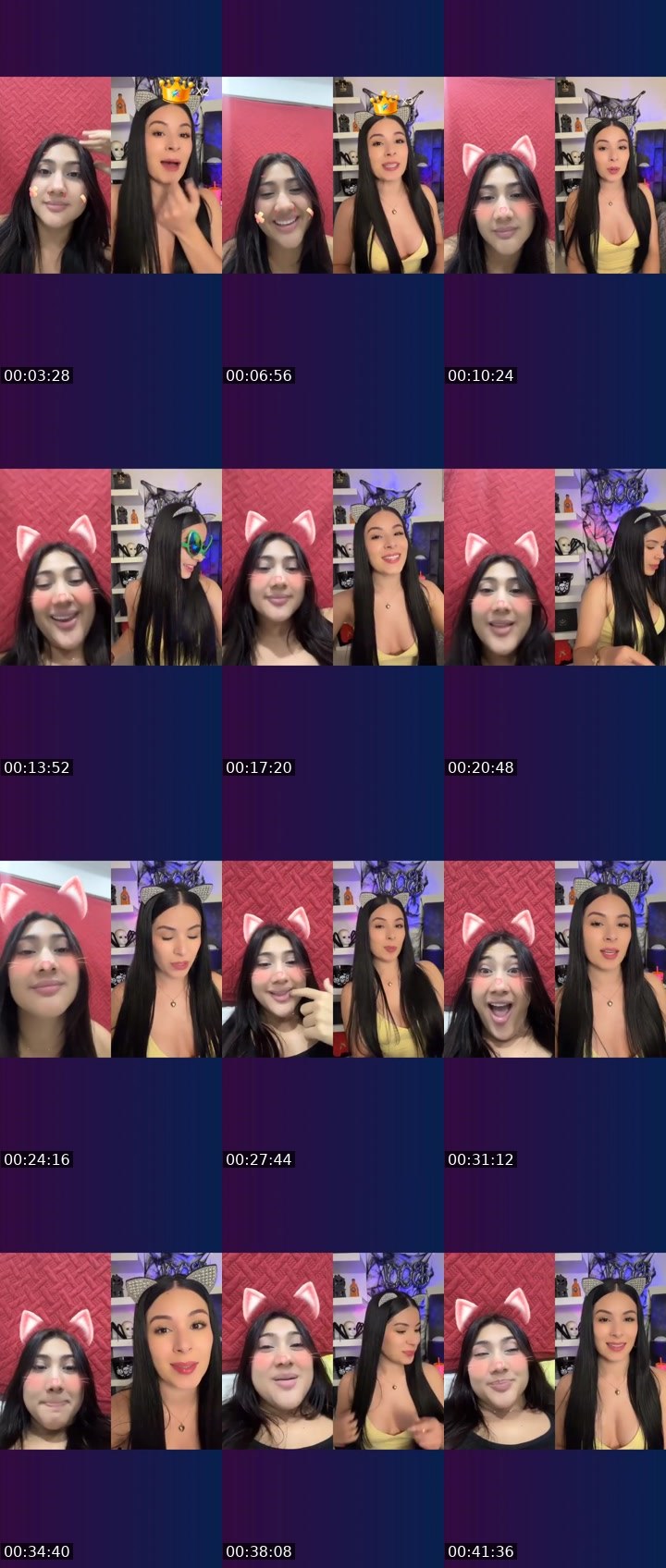 Contact-sheet preview of 🦂RosJaick 🫧🧸's Liveme recording