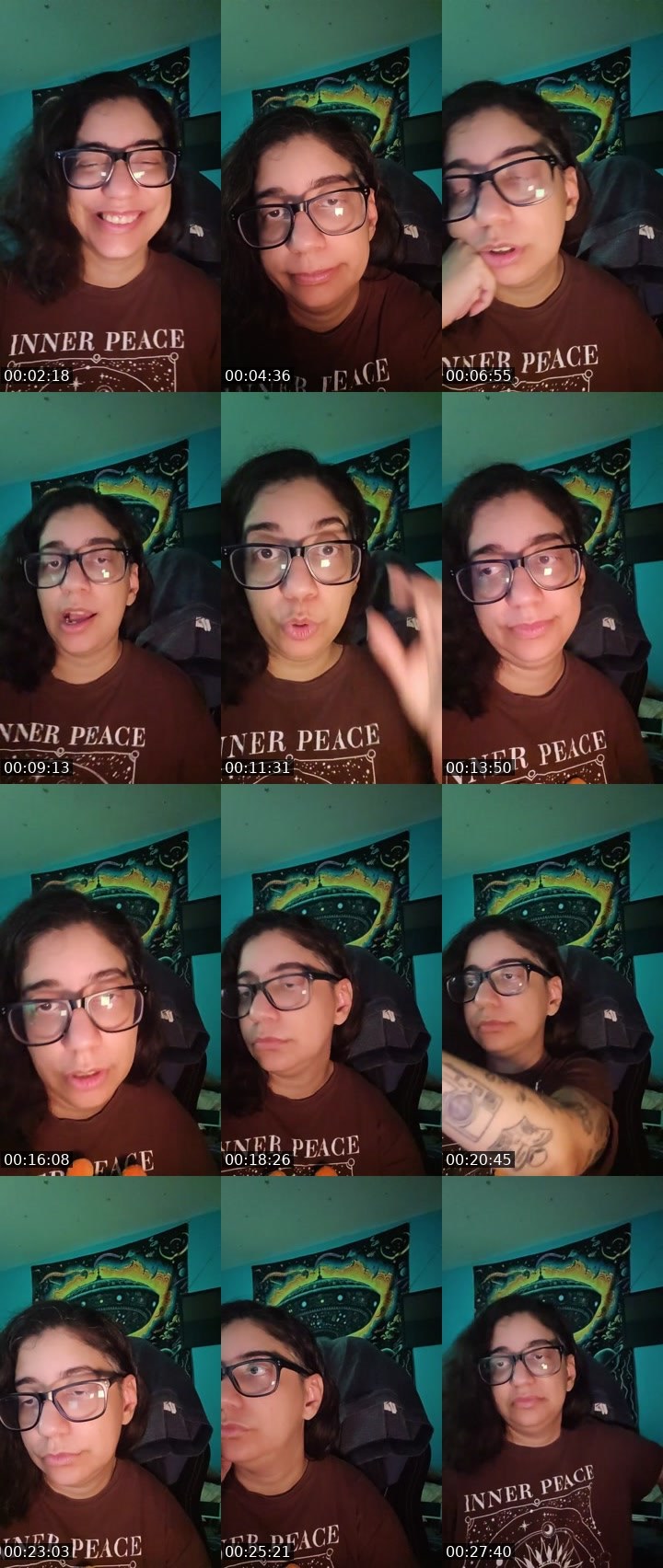 Contact-sheet preview of Manisha🖖👽🖤's Liveme recording