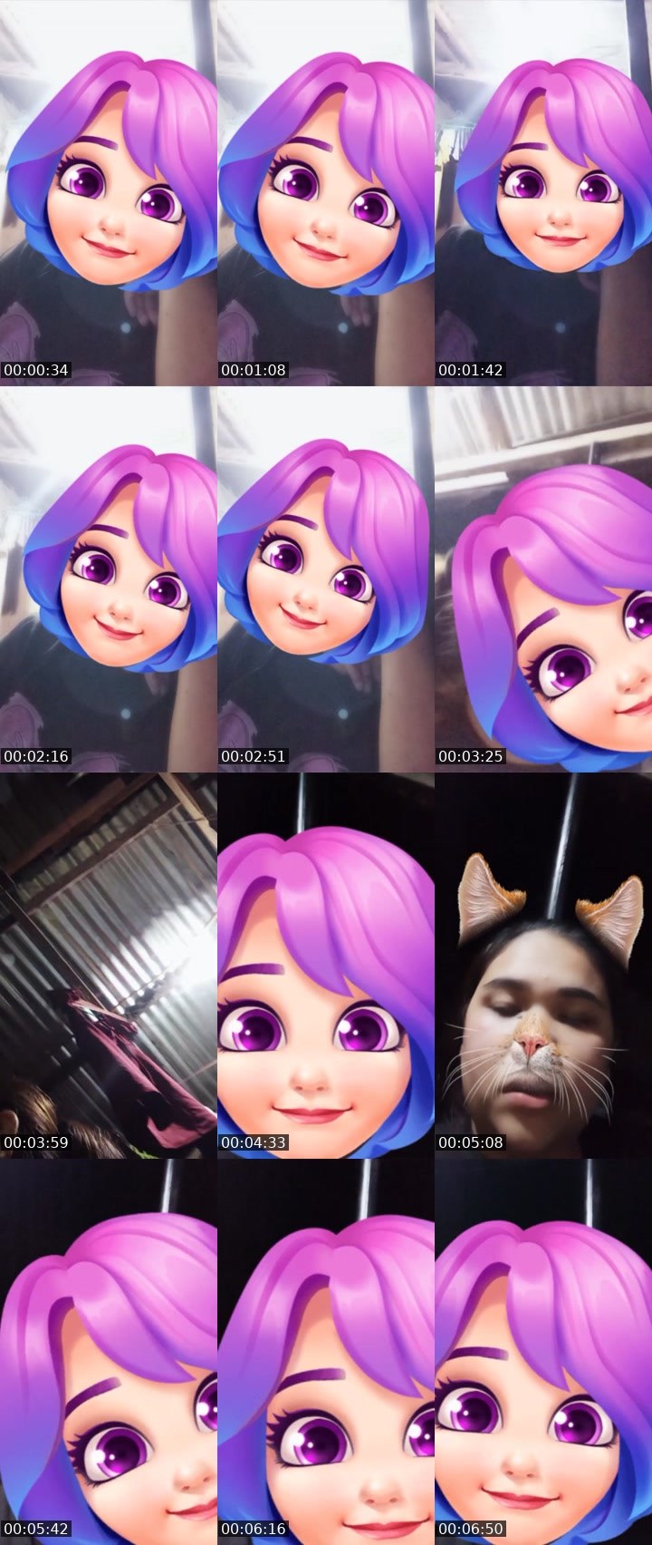 Contact-sheet preview of 👸sᨰׁׅeet🍂's Liveme recording