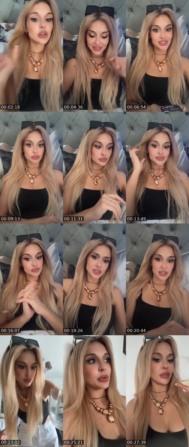 Contact-sheet preview of Angie Baddie x's Liveme recording