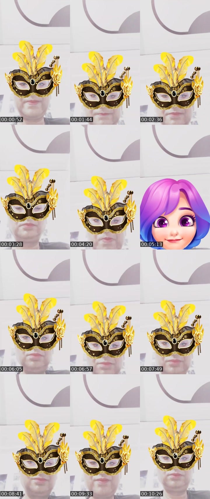 Contact-sheet preview of Moon Thai's Liveme recording
