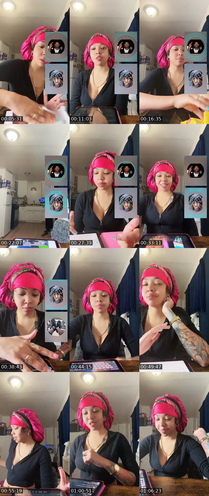 Contact-sheet preview of TeeeG333's Liveme recording