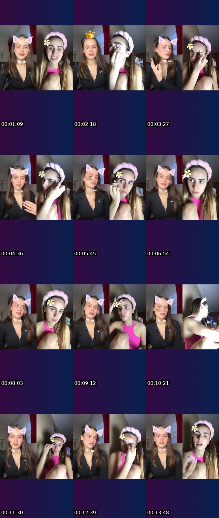 Contact-sheet preview of baby 🪐's Liveme recording