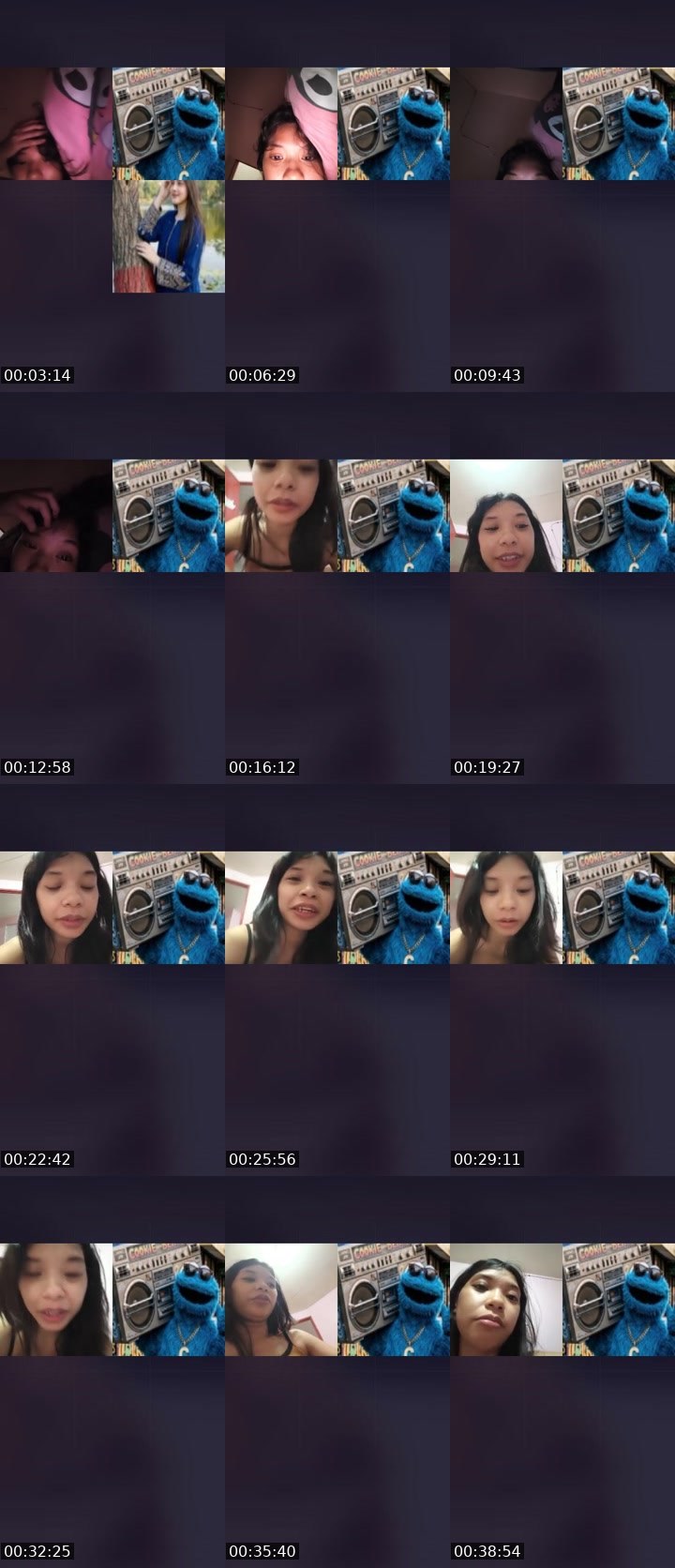 Contact-sheet preview of 😋👸NaLi🦢's Liveme recording