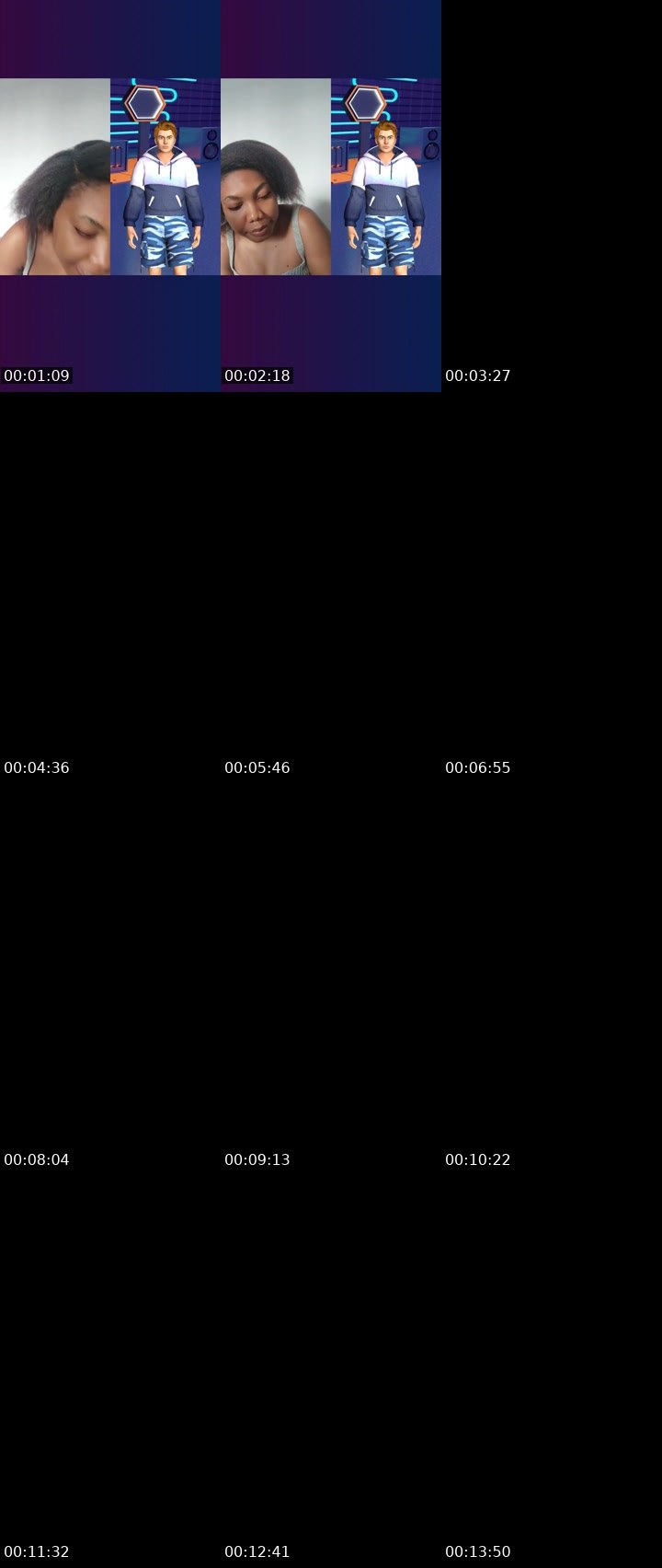 Contact-sheet preview of Shela 💝's Liveme recording