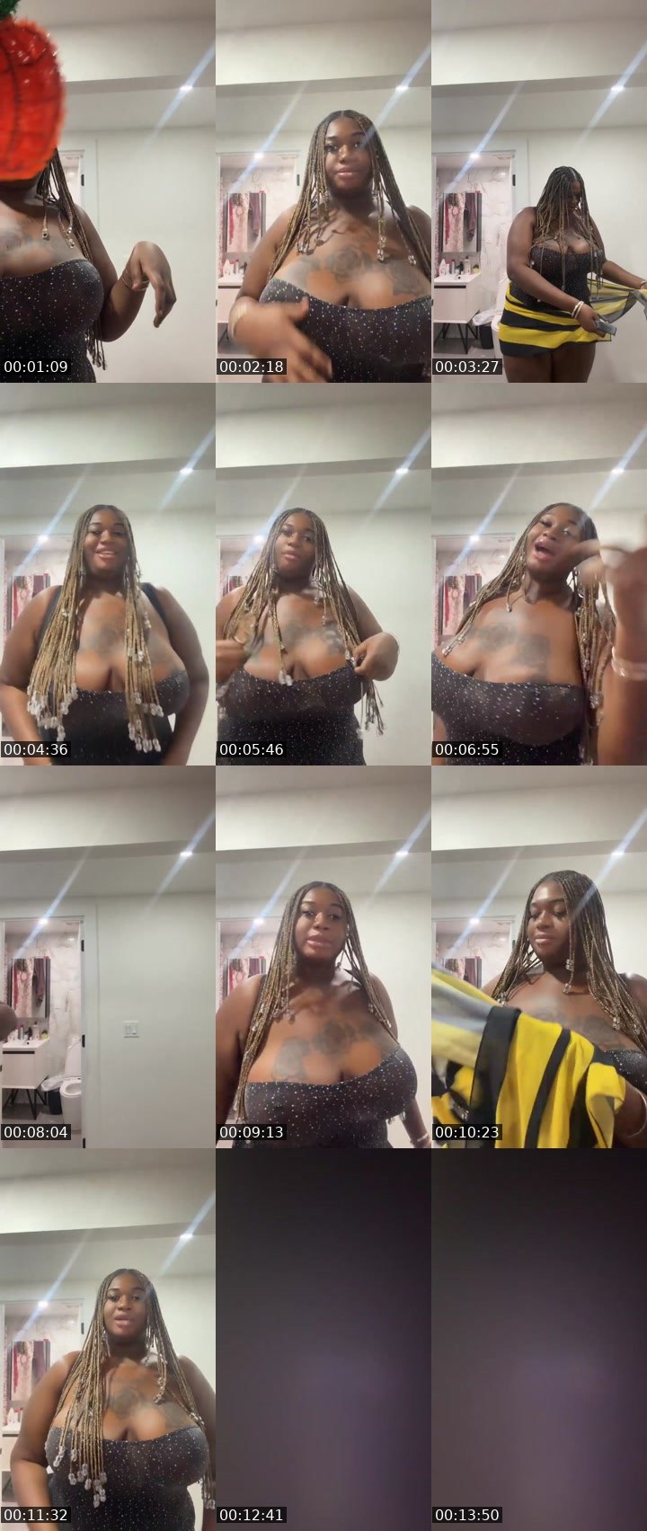 Contact-sheet preview of BBW🥰PURPOSE❤️'s Liveme recording