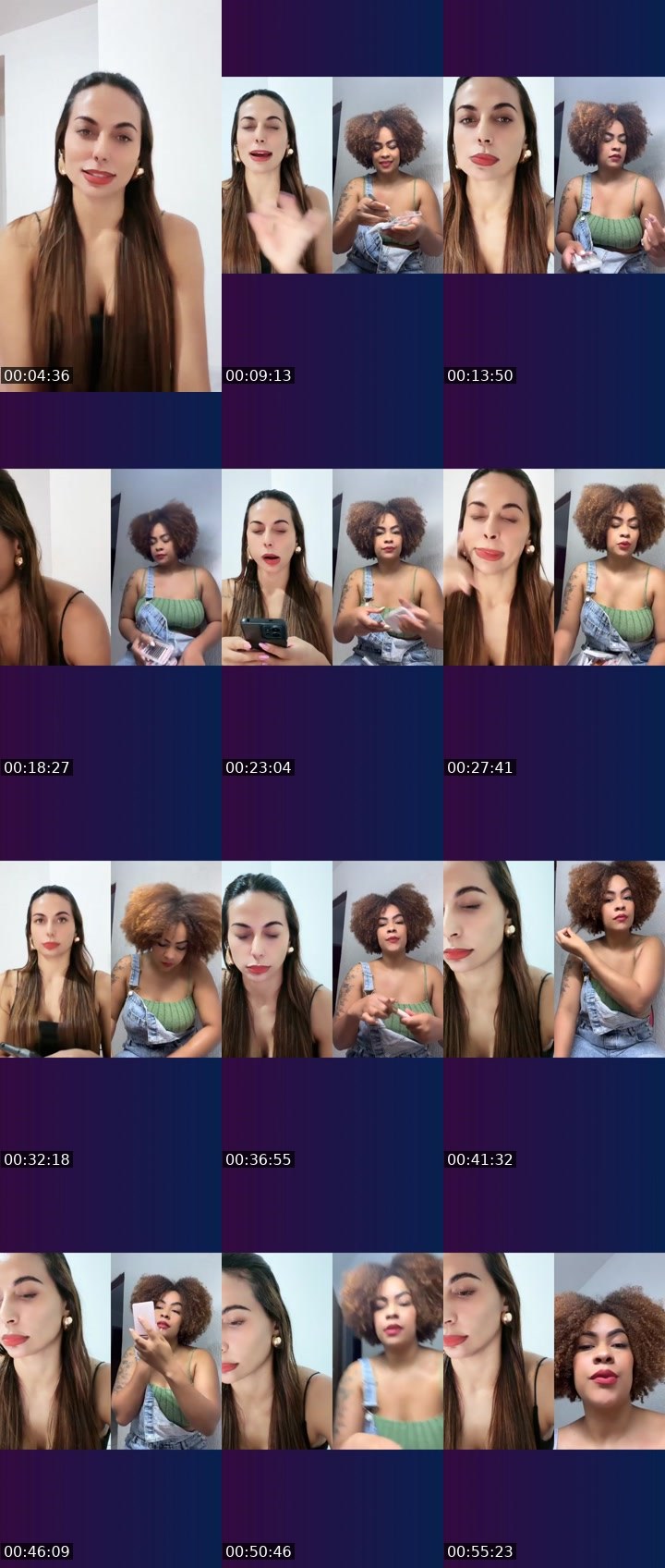 Contact-sheet preview of Maeva 🥂's Liveme recording