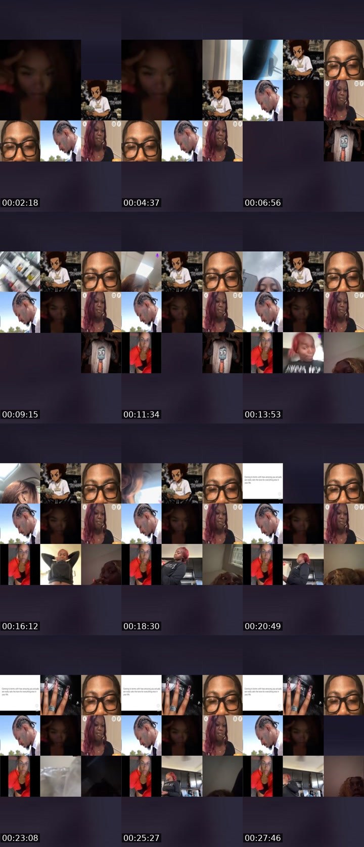 Contact-sheet preview of Val🥀🖤's Liveme recording