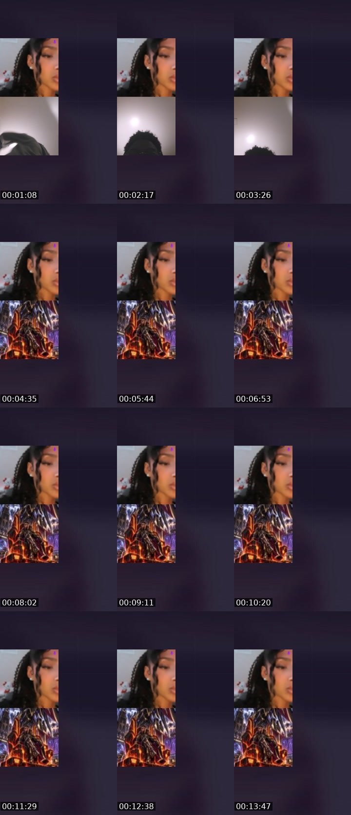 Contact-sheet preview of bbfaceliyaa🎀's Liveme recording