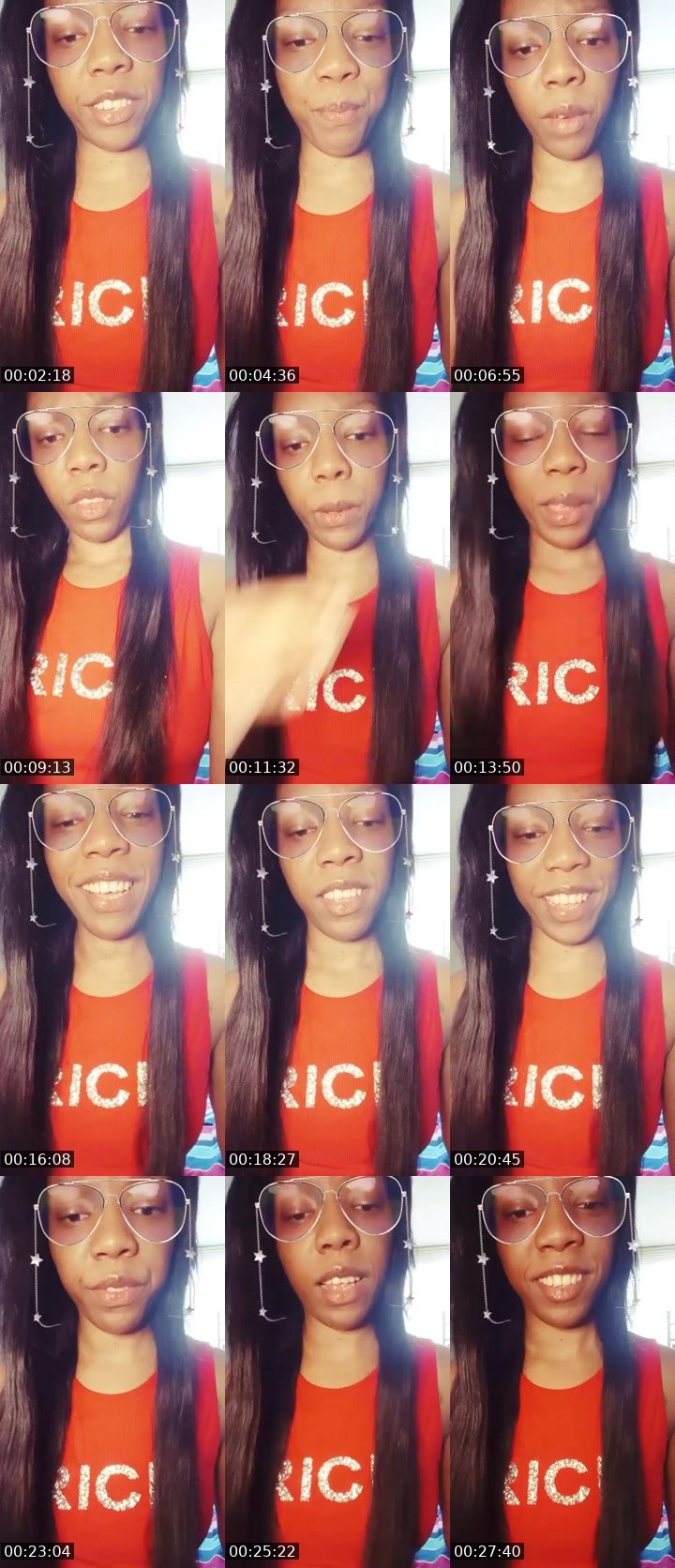 Contact-sheet preview of ♥Shay👑2Live👻's Liveme recording