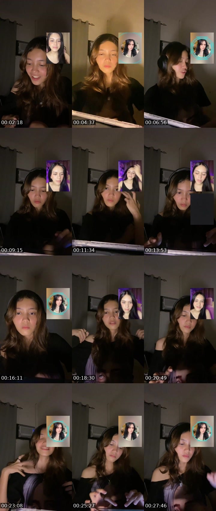 Contact-sheet preview of 👸🏻indie🔮📚's Liveme recording