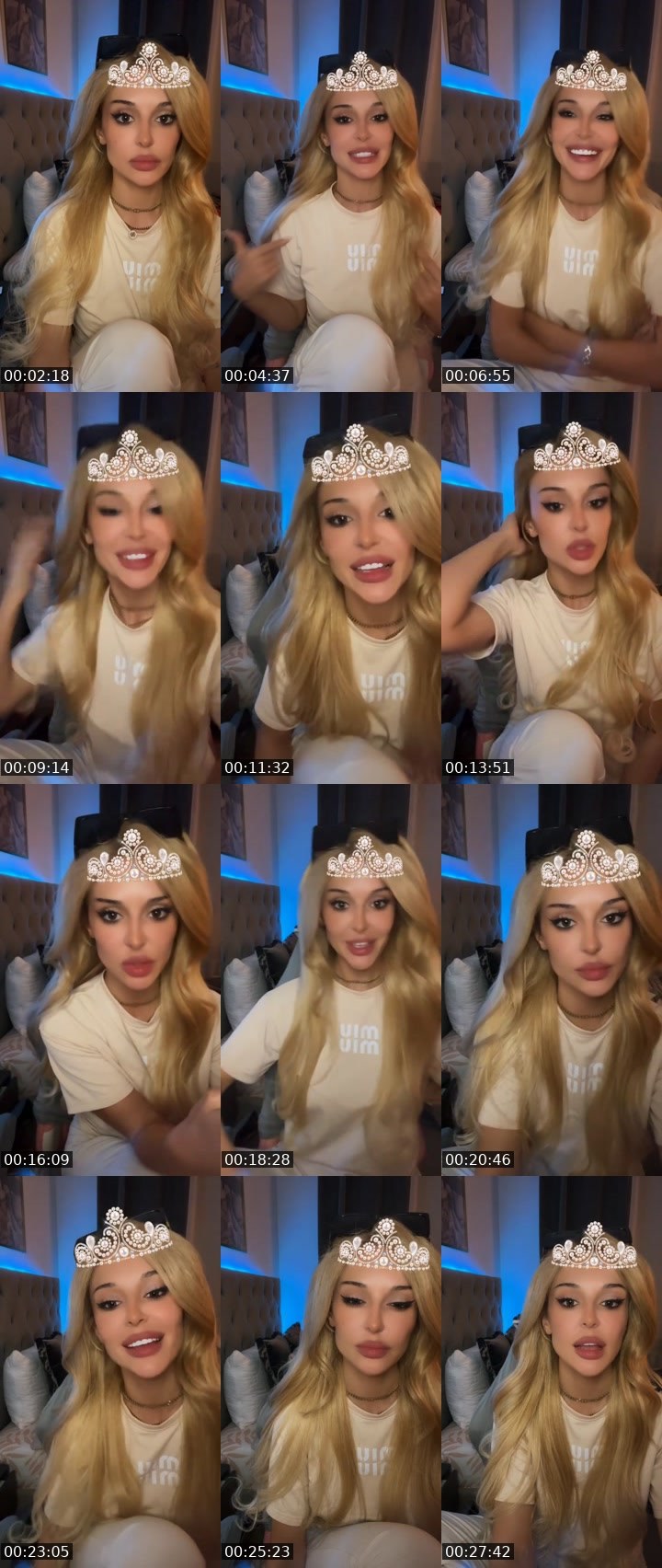 Contact-sheet preview of Angie Baddie x's Liveme recording