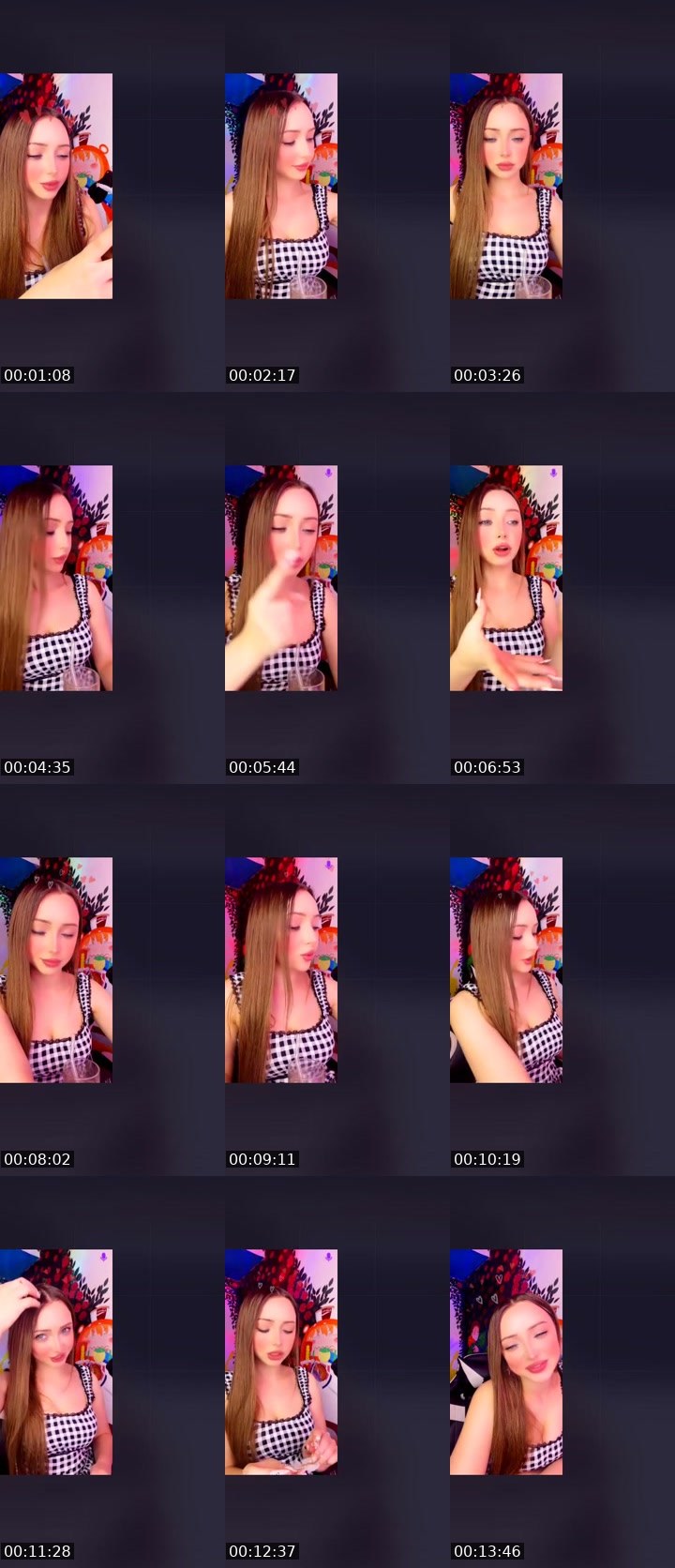Contact-sheet preview of ᴋɪꜱꜱ🇰🇿ᴅɪᴅɪꜱʜᴋᴀ's Liveme recording