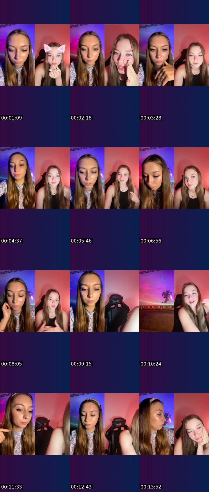 Contact-sheet preview of _🇧🇪Rapunzel🇺🇦's Liveme recording