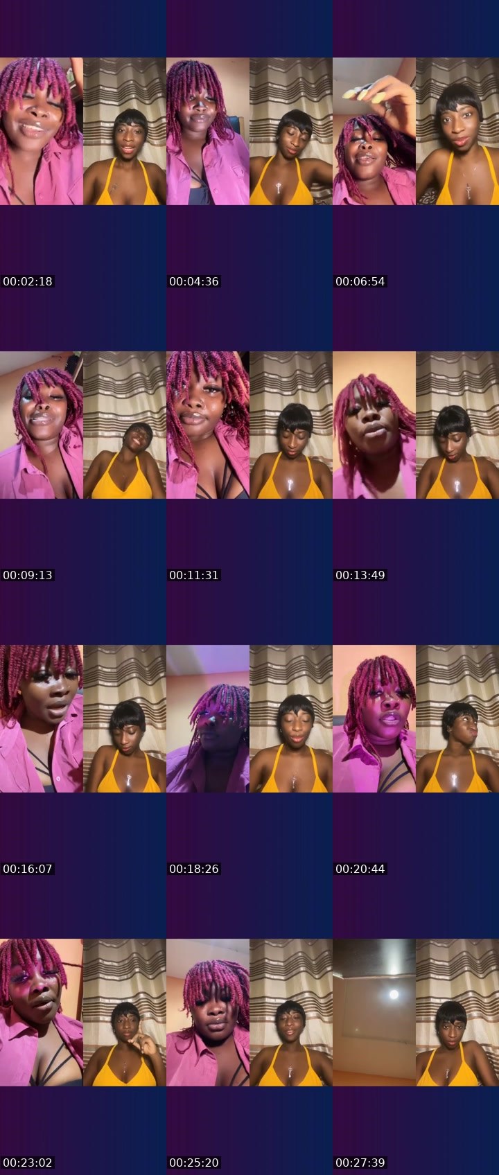 Contact-sheet preview of 🎭7kJENNY 🎶💕's Liveme recording