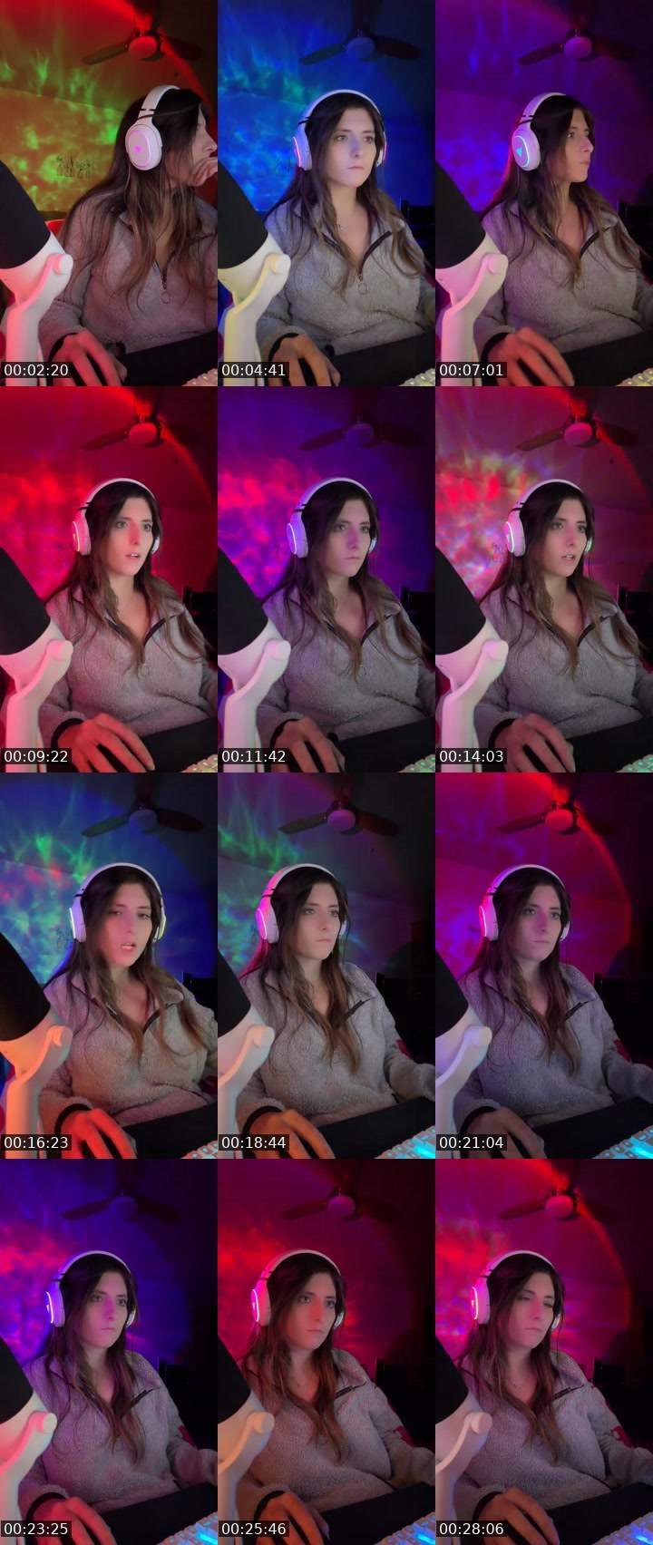 Contact-sheet preview of Sam 🩵🫧's Liveme recording