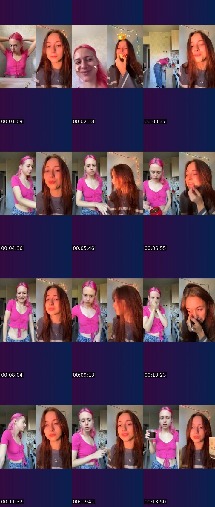 Contact-sheet preview of Olya_Pink🎀's Liveme recording