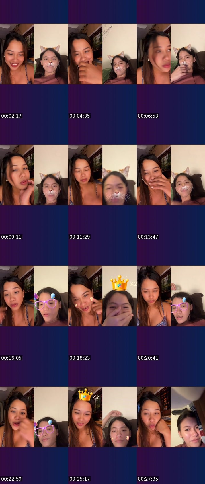 Contact-sheet preview of ☝️💙🐺 𝓛𝓮𝔃𝔃's Liveme recording