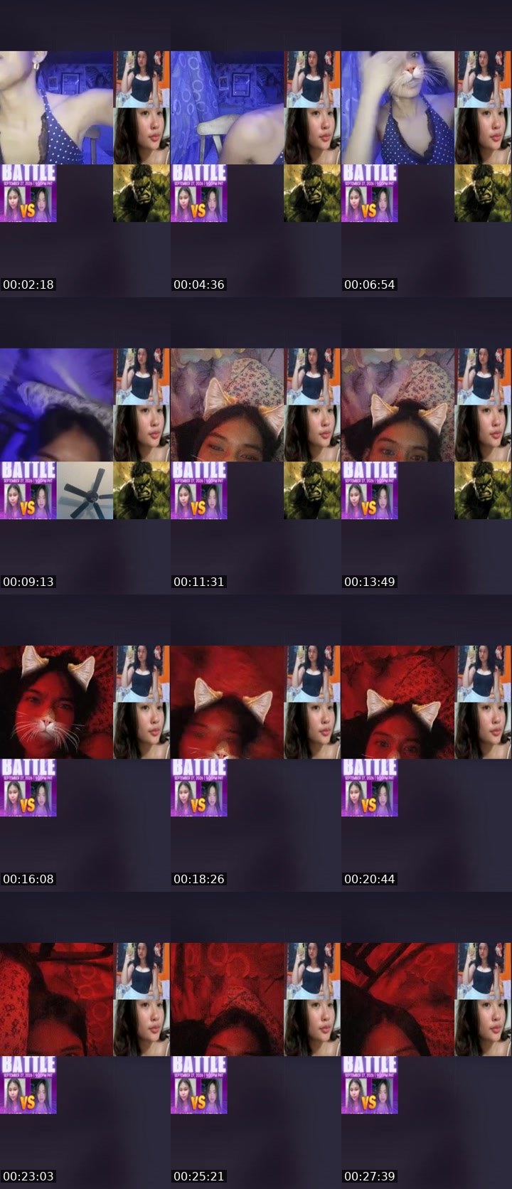 Contact-sheet preview of 🧿👸Kaee🌼's Liveme recording