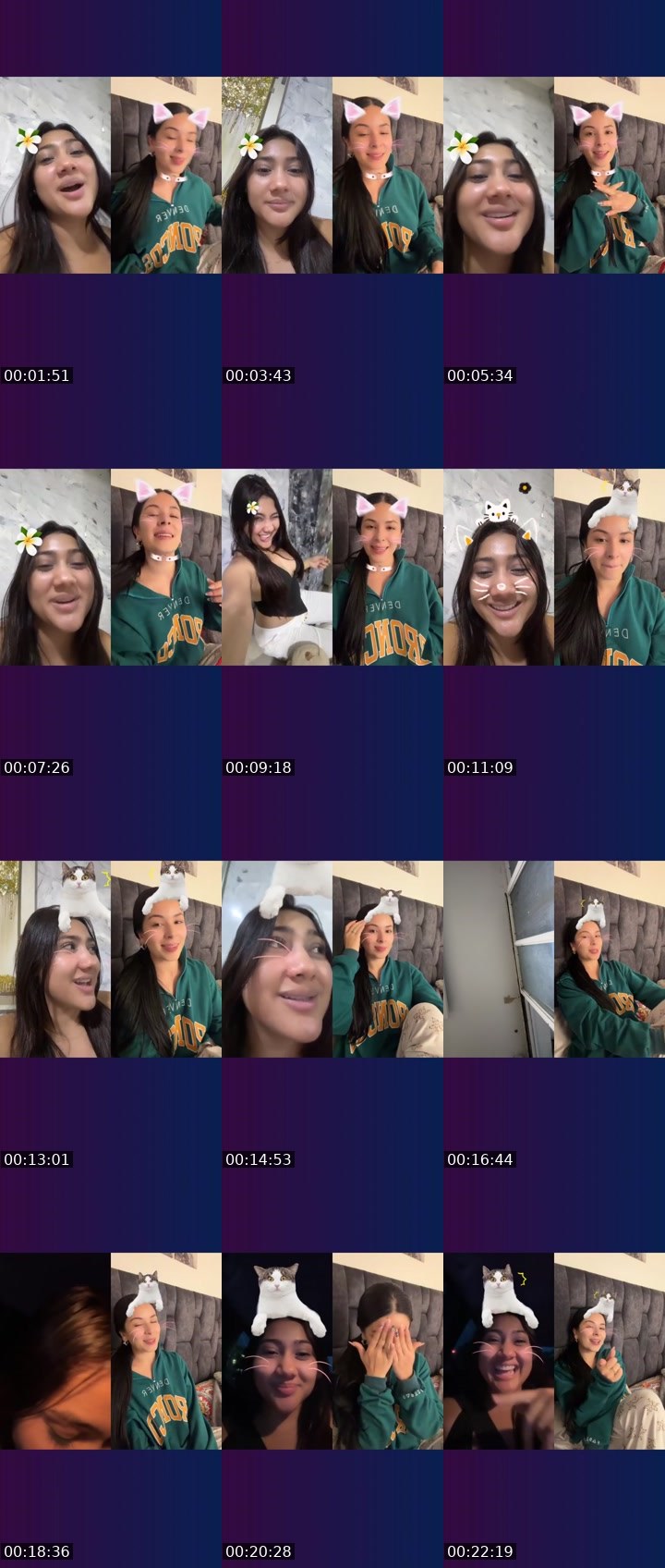 Contact-sheet preview of 🦂RosJaick 🫧🧸's Liveme recording