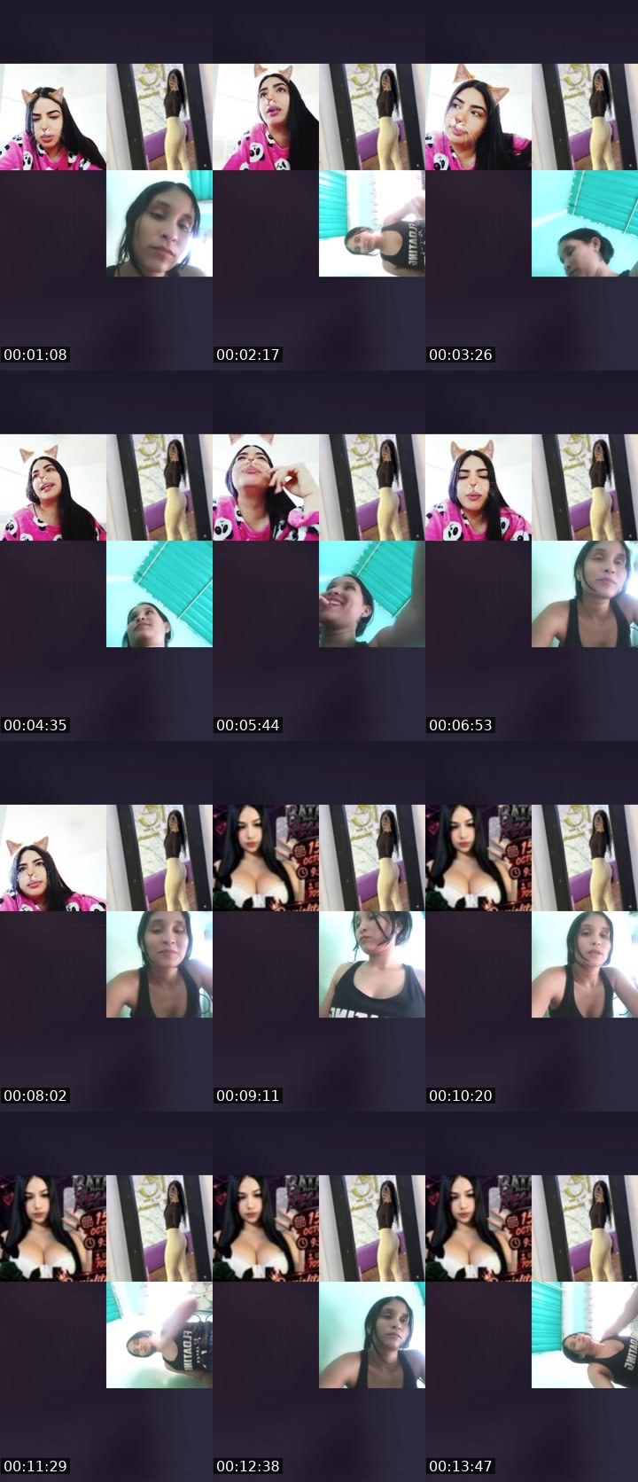 Contact-sheet preview of 👑⃤ Danielita🐰's Liveme recording