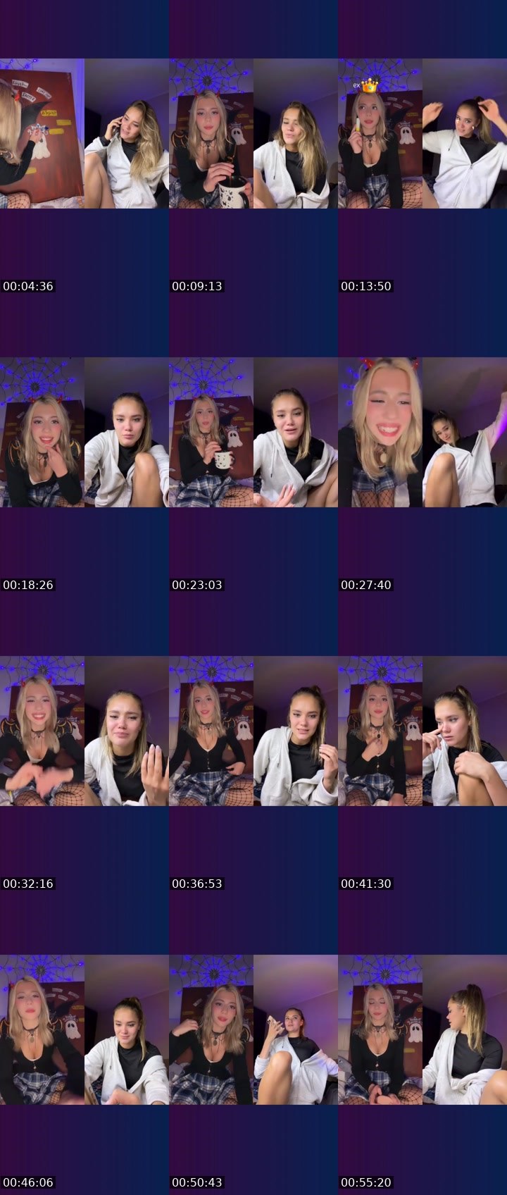 Contact-sheet preview of Elvii's Liveme recording