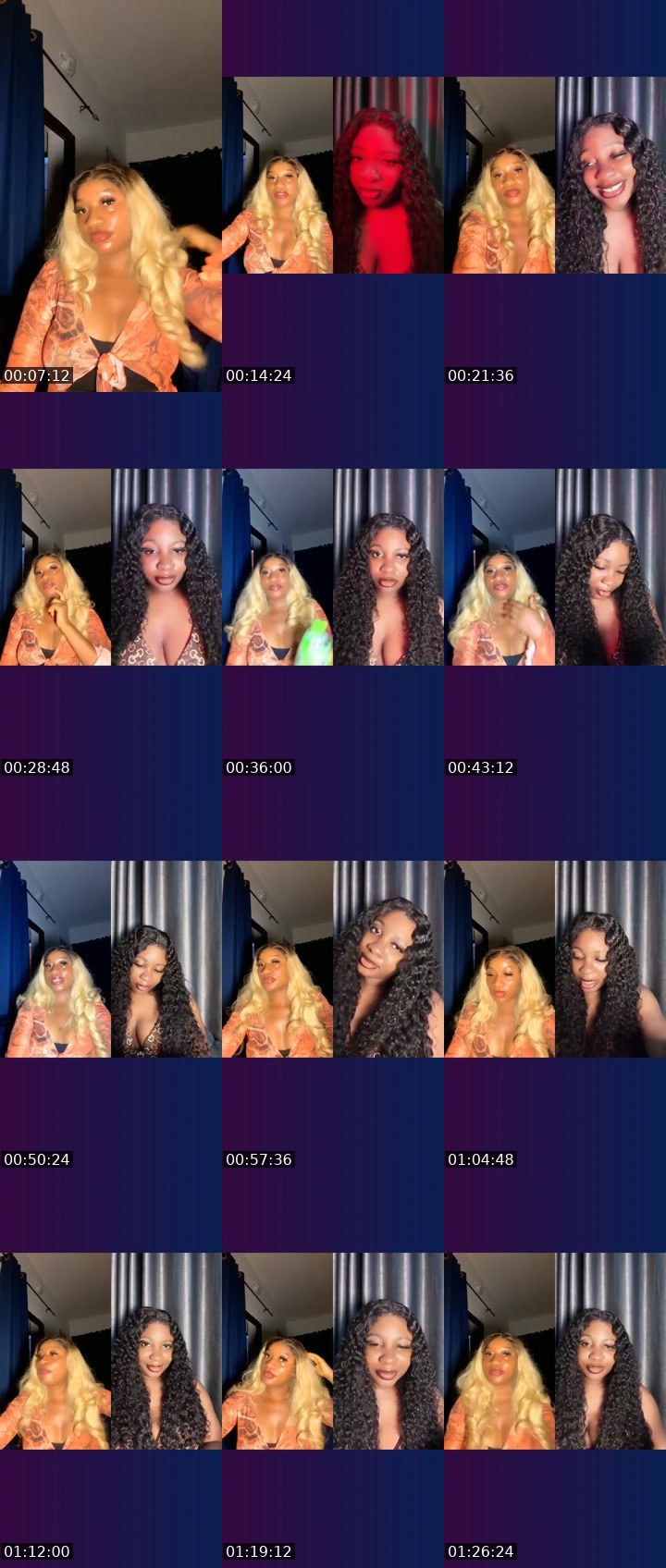 Contact-sheet preview of STAR✨🏦's Liveme recording