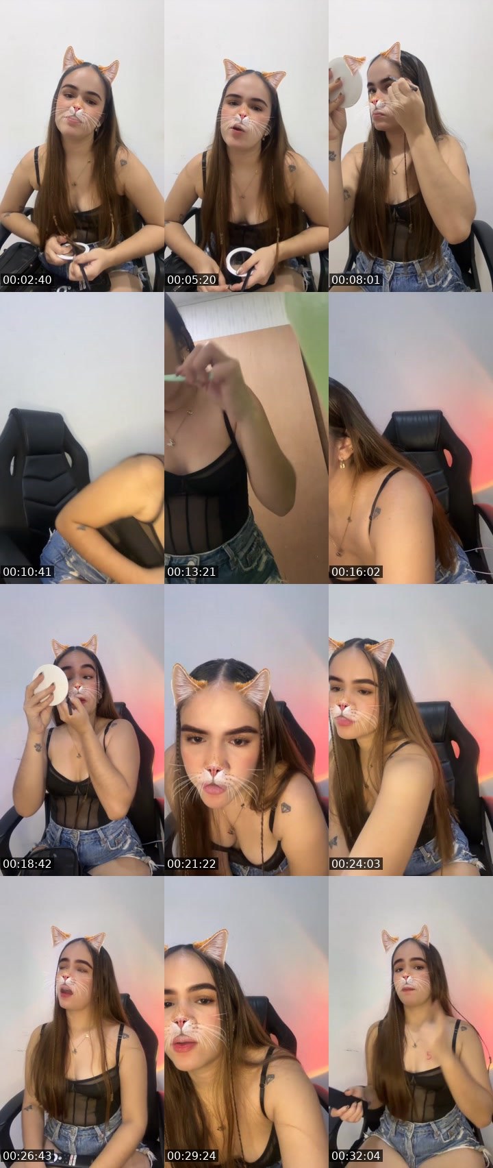 Contact-sheet preview of ✮⋆˙Paola🌸🧸's Liveme recording