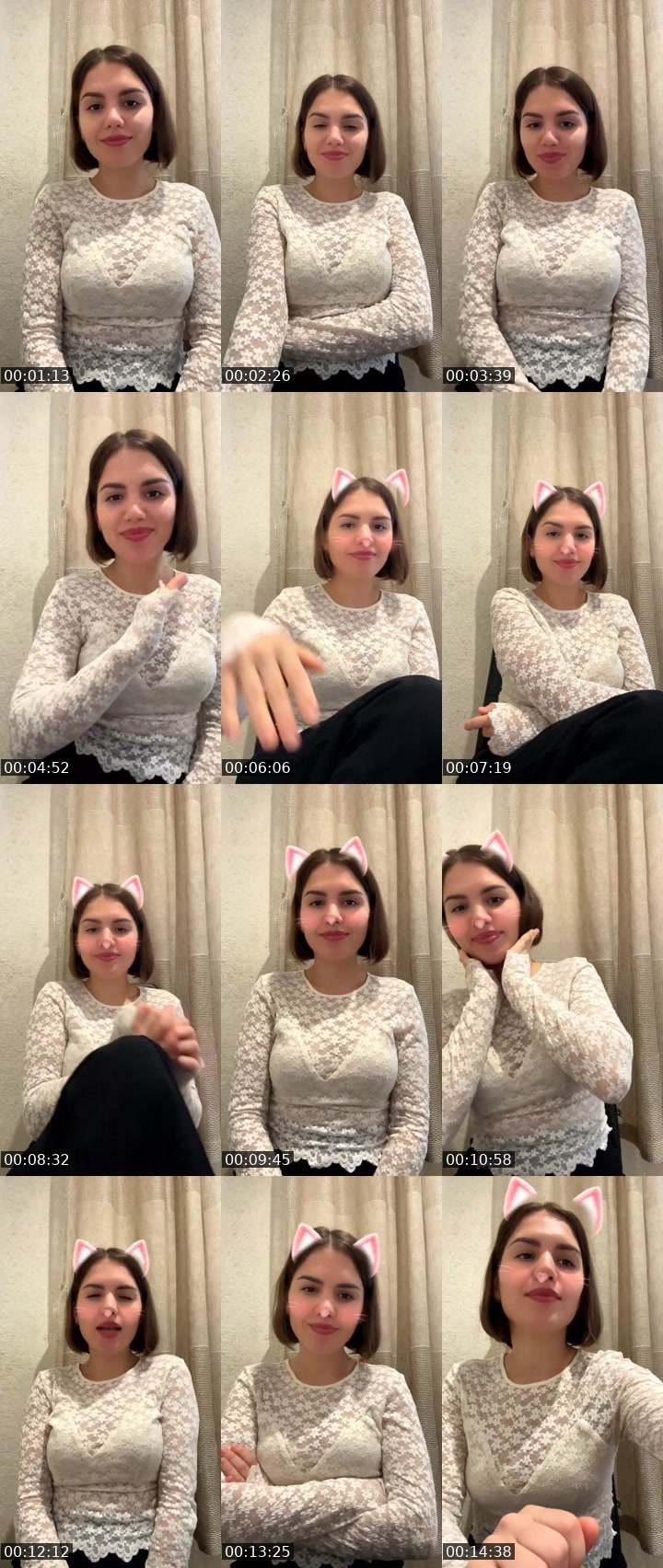 Contact-sheet preview of Valentina❤️☺️🫶's Liveme recording
