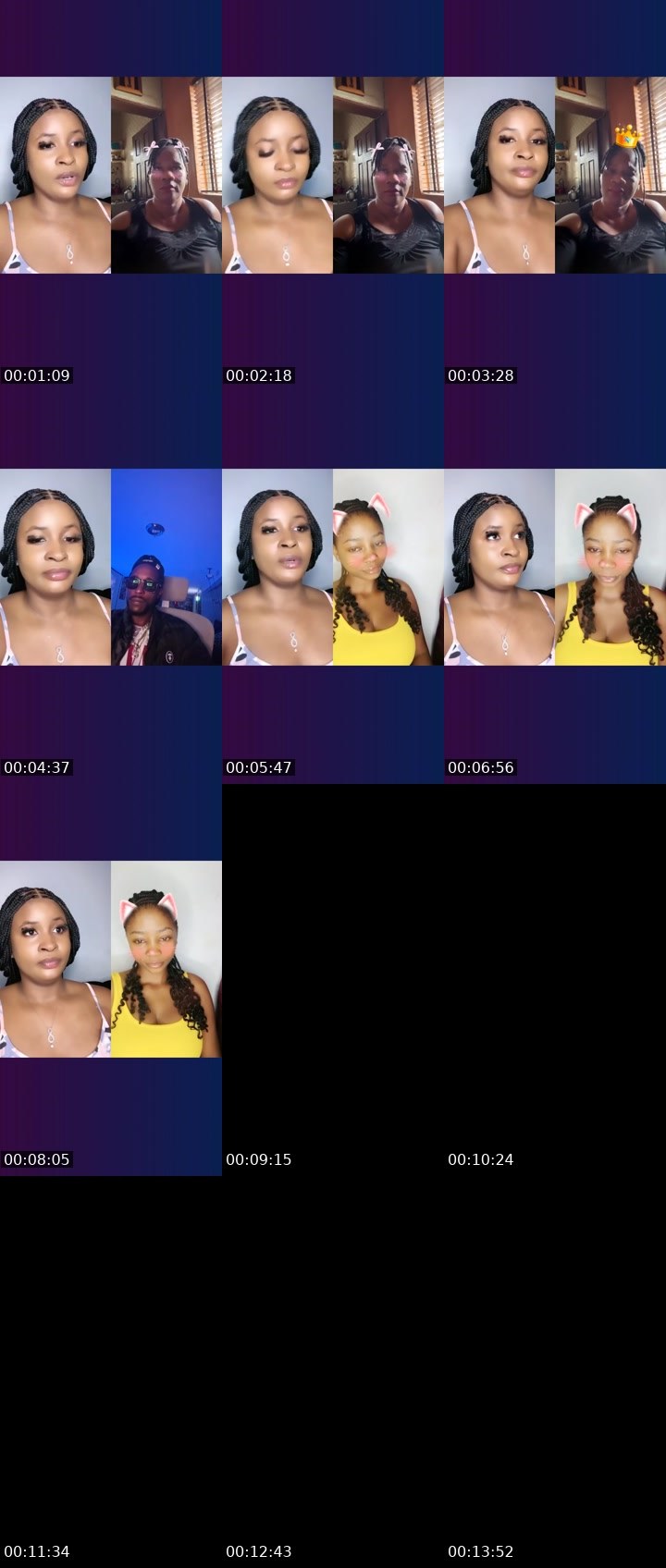 Contact-sheet preview of 🕷️🦋NxtPromzy💰🦍's Liveme recording