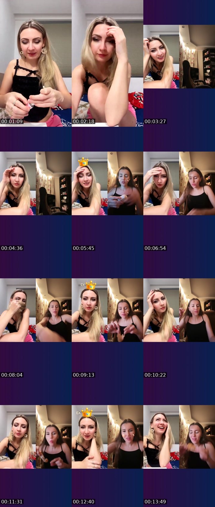 Contact-sheet preview of ♥️EvA🇷🇺's Liveme recording