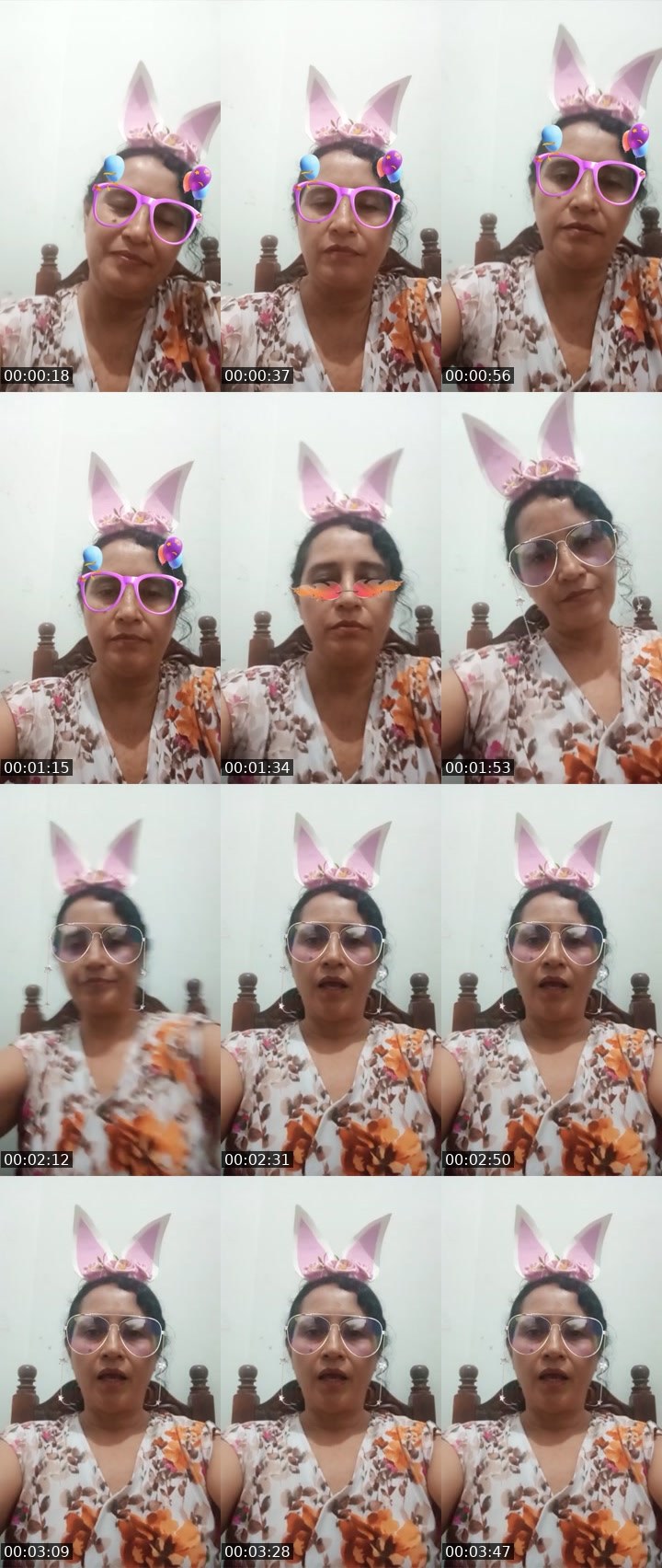 Contact-sheet preview of yan🌸🍫's Liveme recording