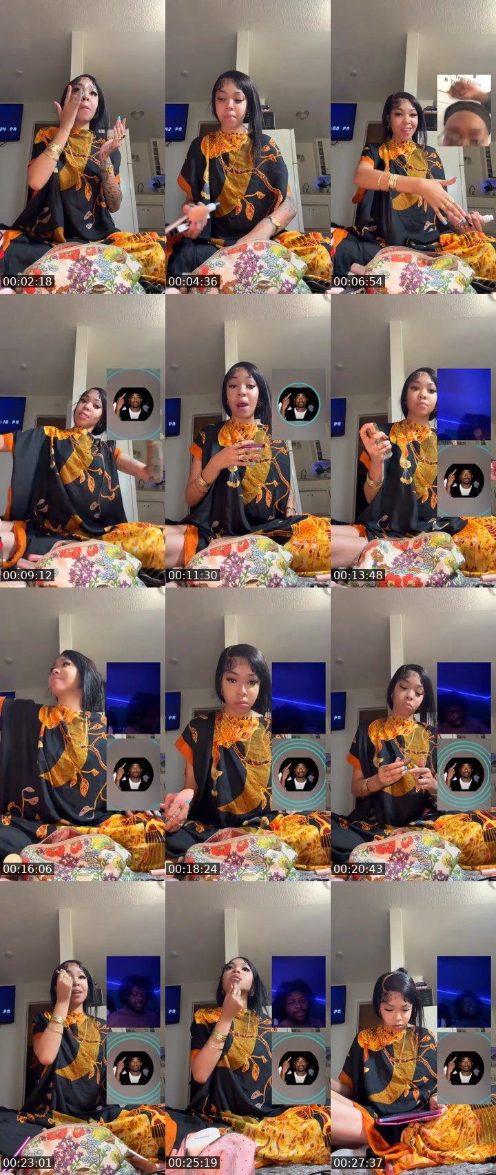 Contact-sheet preview of TeeeG333's Liveme recording