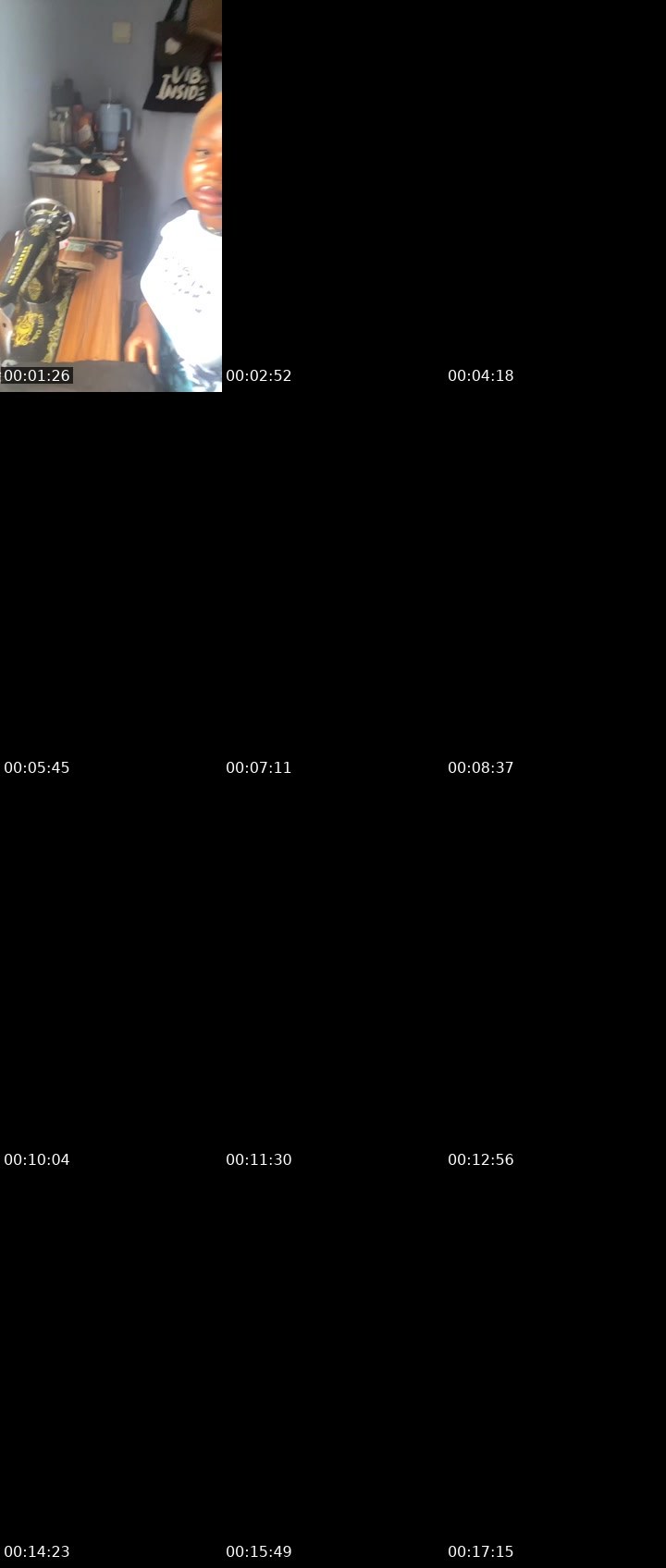 Contact-sheet preview of Ruzy's Liveme recording