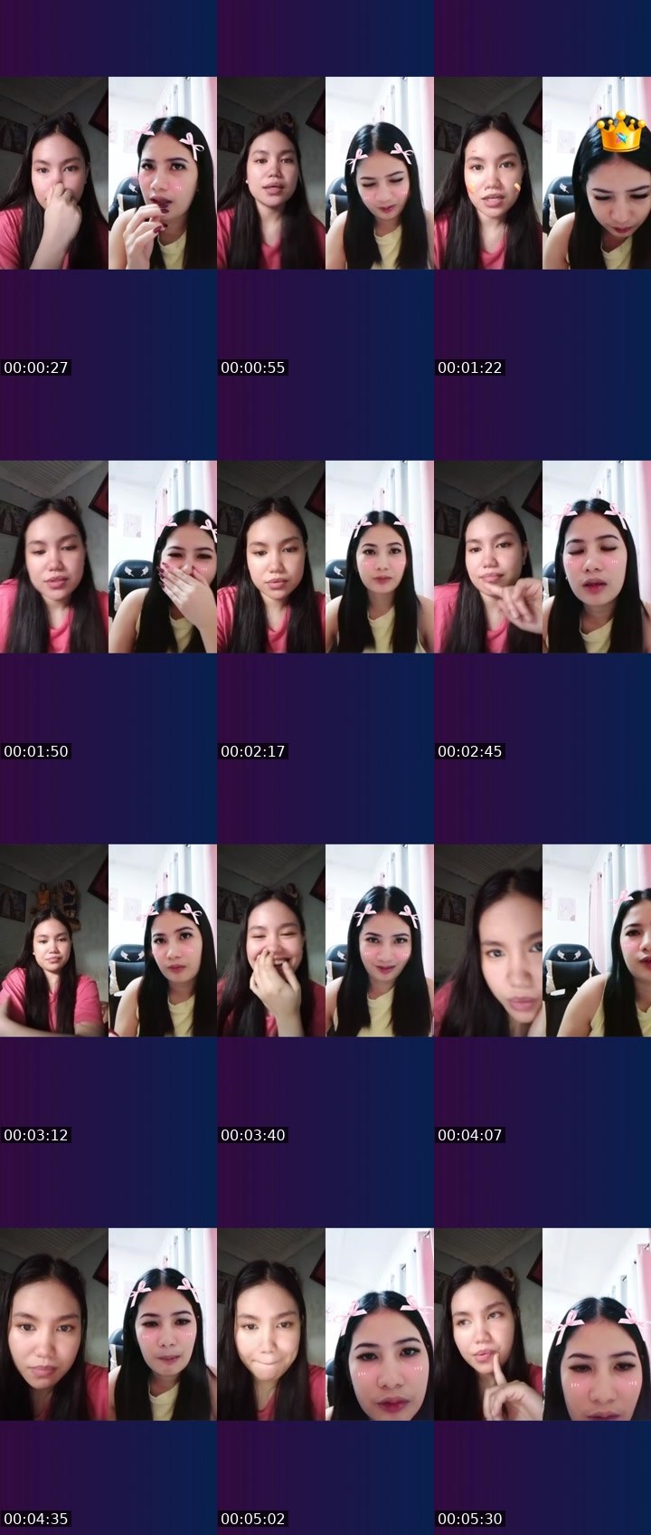 Contact-sheet preview of 👼🏻ᴬᴬlhen🎀's Liveme recording