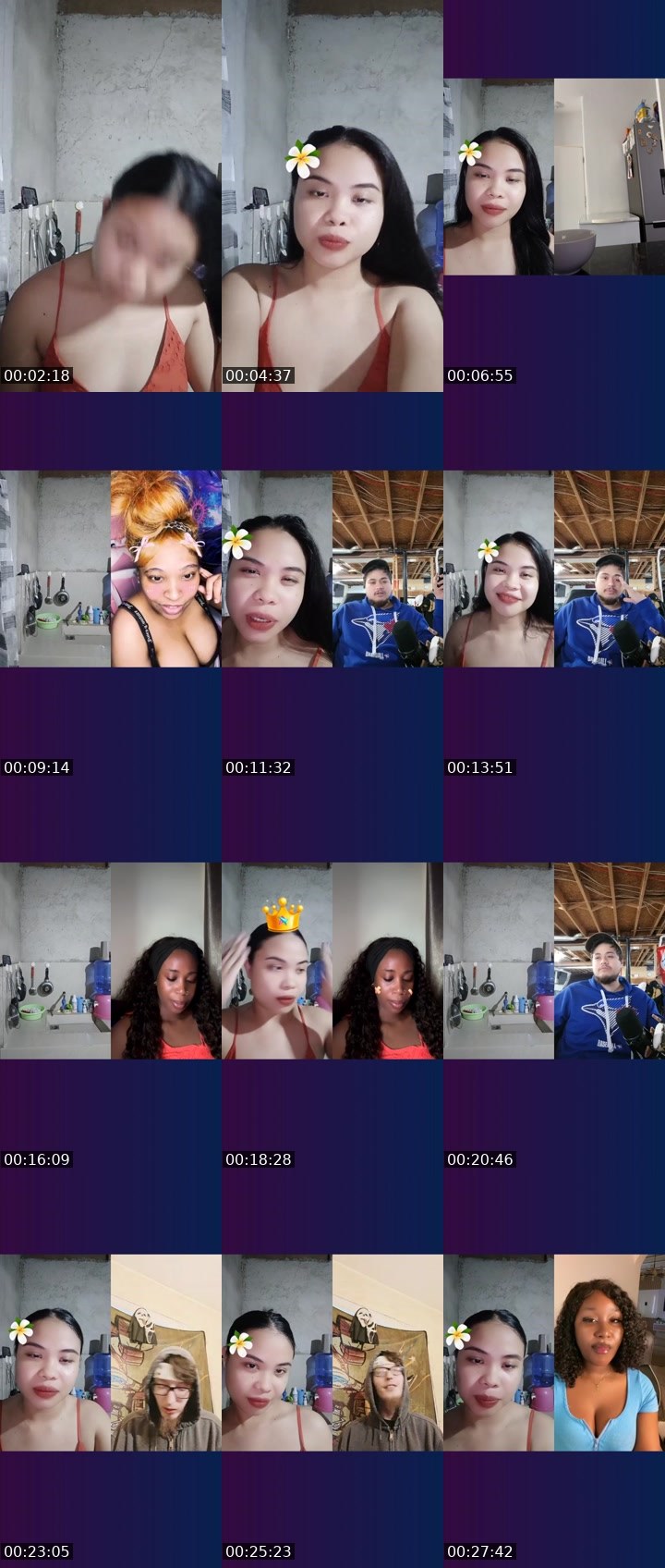 Contact-sheet preview of 💸$ᴵᴬ💎Ann🌷's Liveme recording