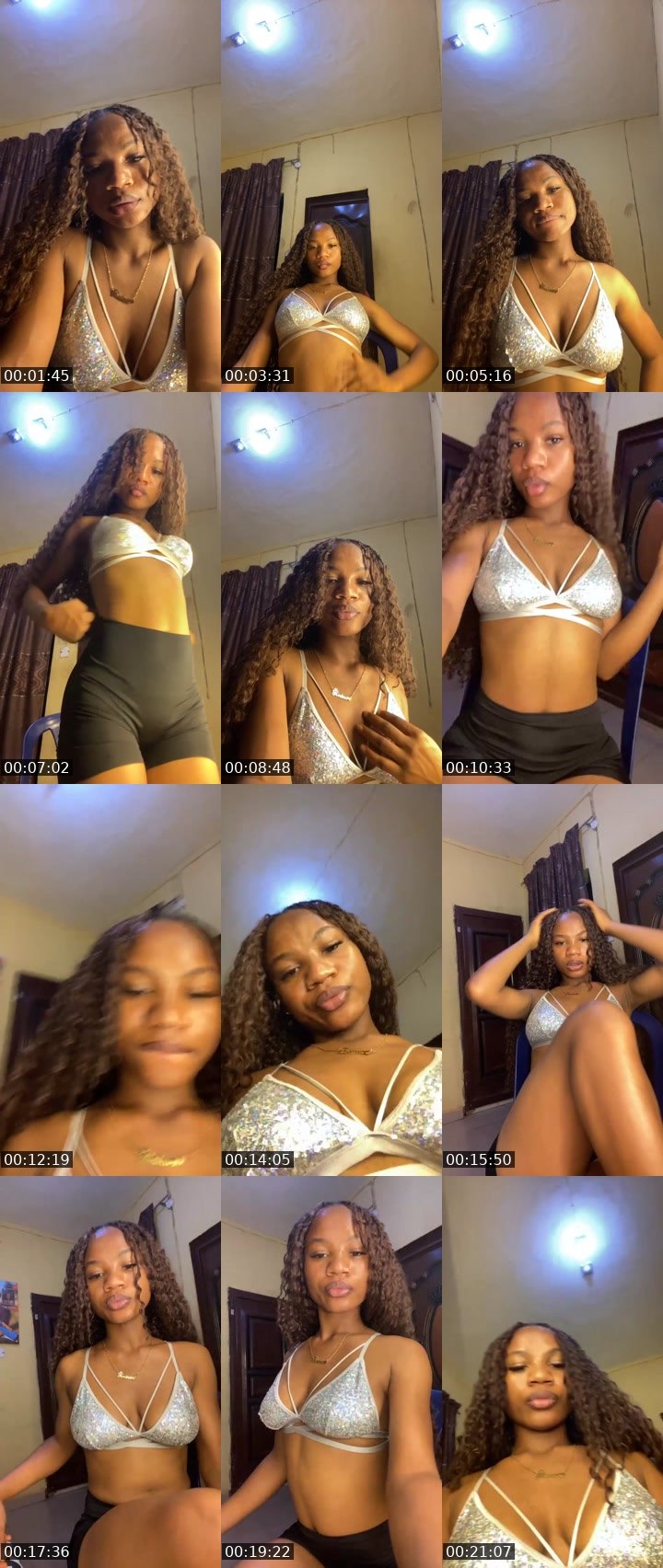 Contact-sheet preview of Reina 2's Liveme recording