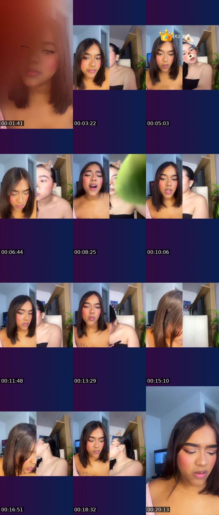 Contact-sheet preview of 🦊💞𝓐𝓵𝓮𝔁𝓪💞🏹's Liveme recording